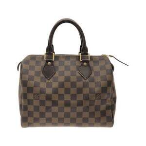 LOUIS VUITTON Brown Damier Speedy 25 Boston Bag